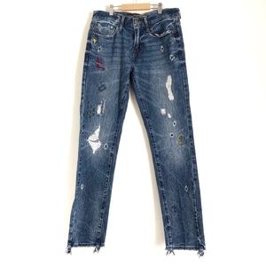 AEO Men’s Distressed Jeans Patches Painted size 30